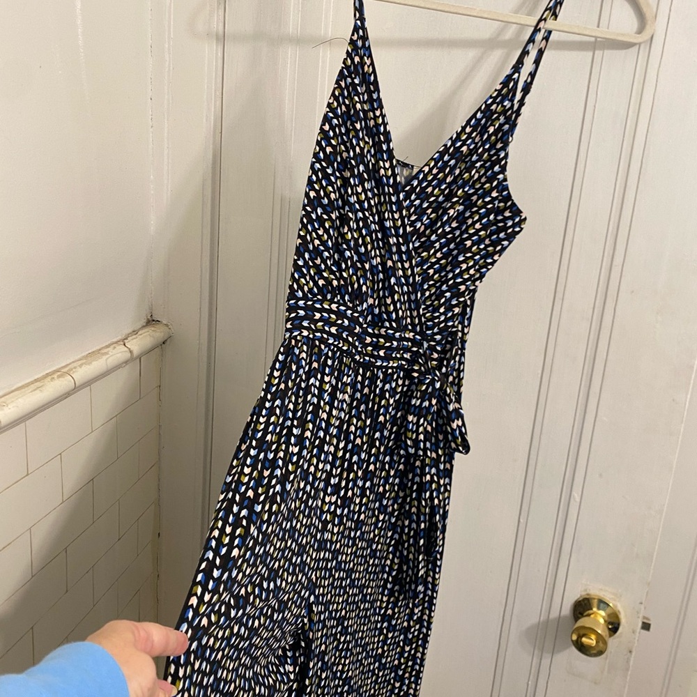 Kaileigh Navy and White Maxi Dress